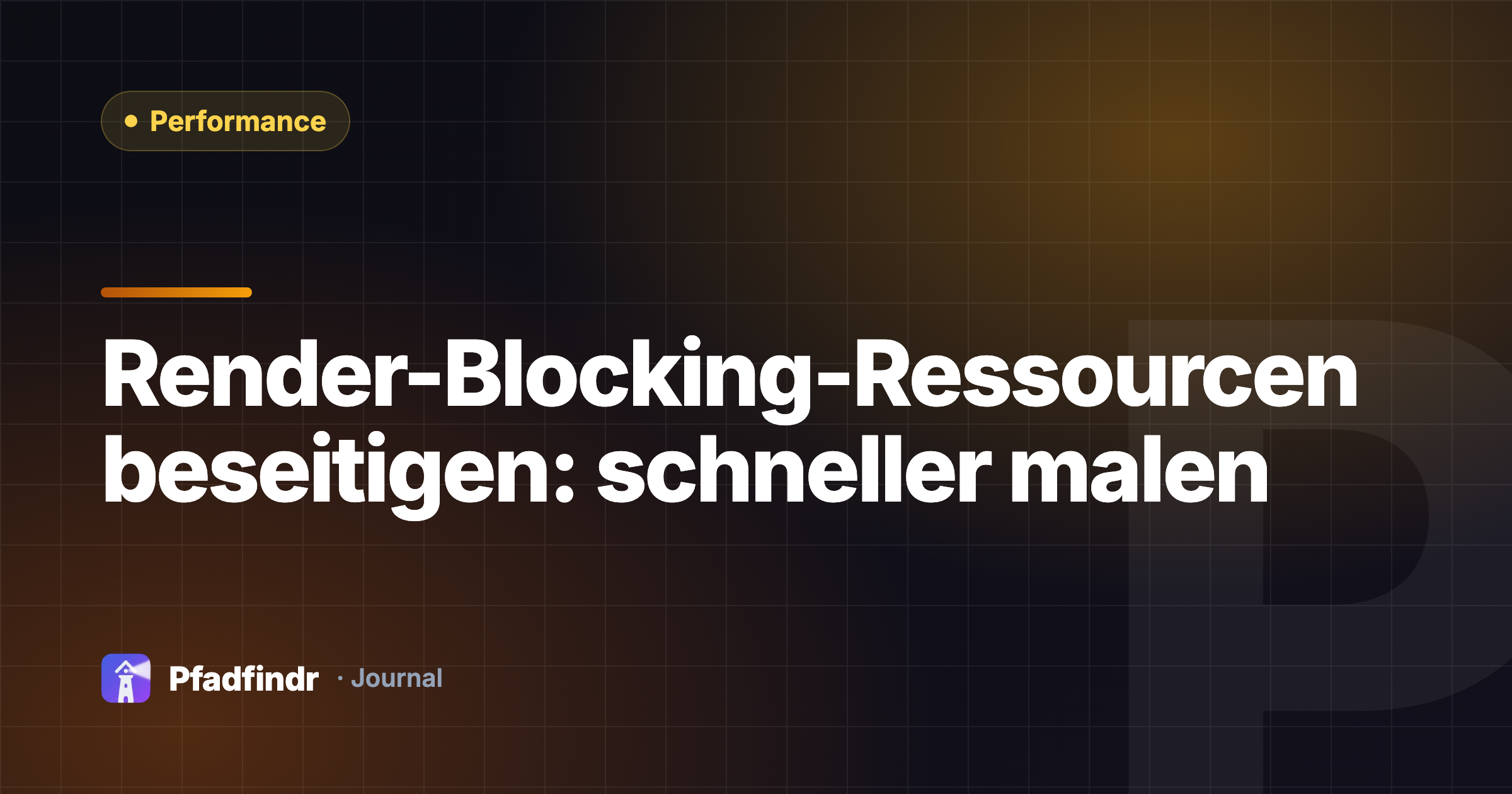 Render-Blocking-Ressourcen beseitigen: schneller malen